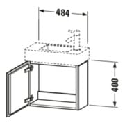 Duravit Waschtischunterschrank L-Cube 48x24x40cm, wandhängend, Tür li, graph matt-3