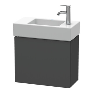 Duravit Waschtischunterschrank L-Cube 48x24x40cm, wandhängend, Tür li, graphit matt