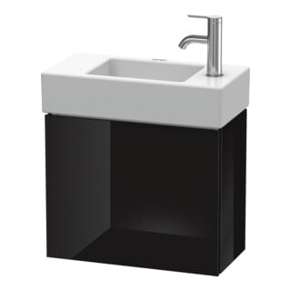 Duravit Waschtischunterschrank L-Cube 48x24x40cm, wandhängend, Tür li, sw Hochglanz