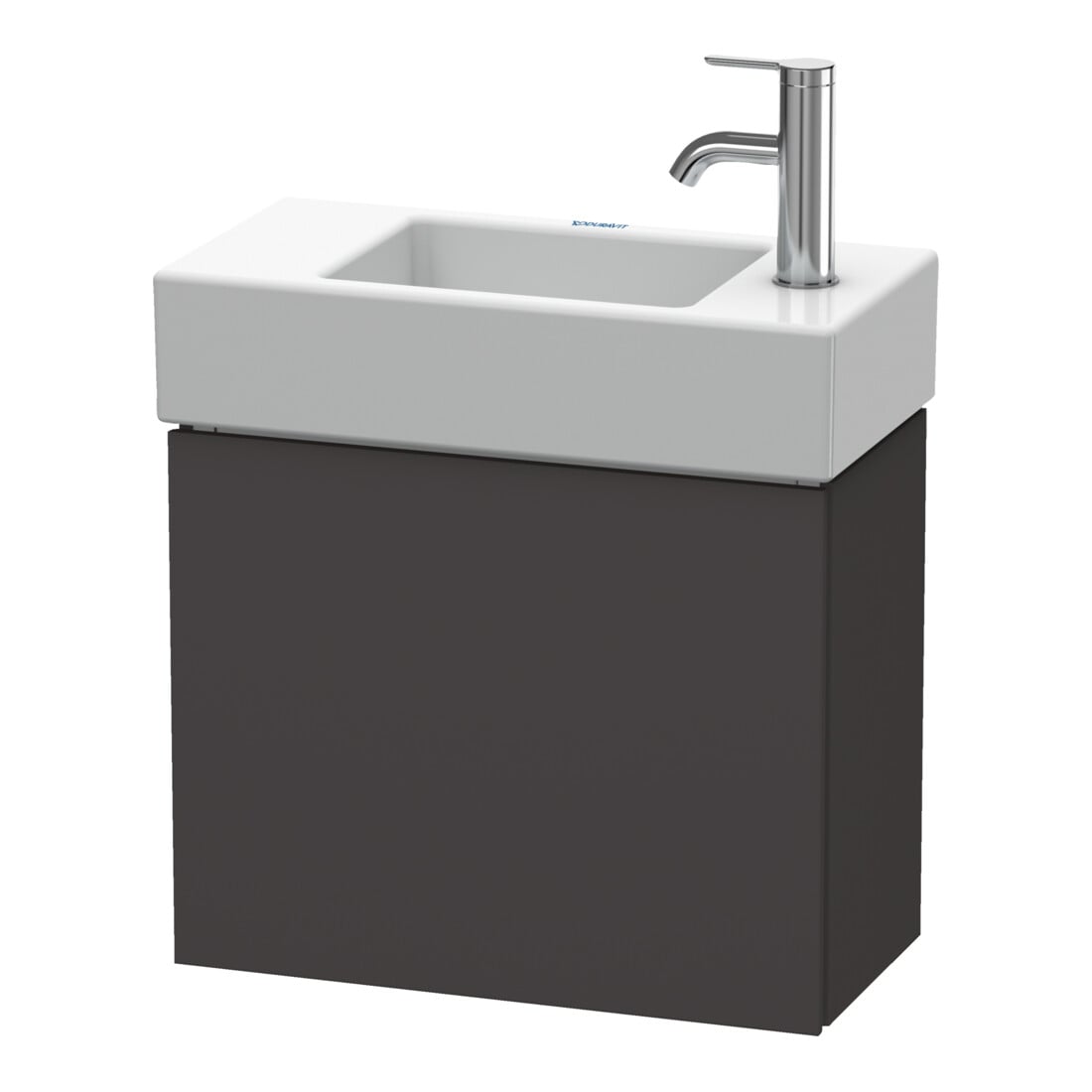 Duravit Waschtischunterschrank L-Cube 48x24x40cm, wandhängend, Tür re, graph matt