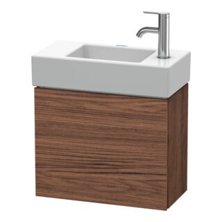 Duravit Waschtischunterschrank L-Cube 48x24x40cm, wandhängend, Tür re, Nussb dunkel