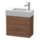 Duravit Waschtischunterschrank L-Cube 48x24x40cm, wandhängend, Tür re, Nussb dunkel
