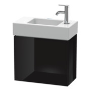 Duravit Waschtischunterschrank L-Cube 48x24x40cm, wandhängend, Tür re, sw Hochglanz