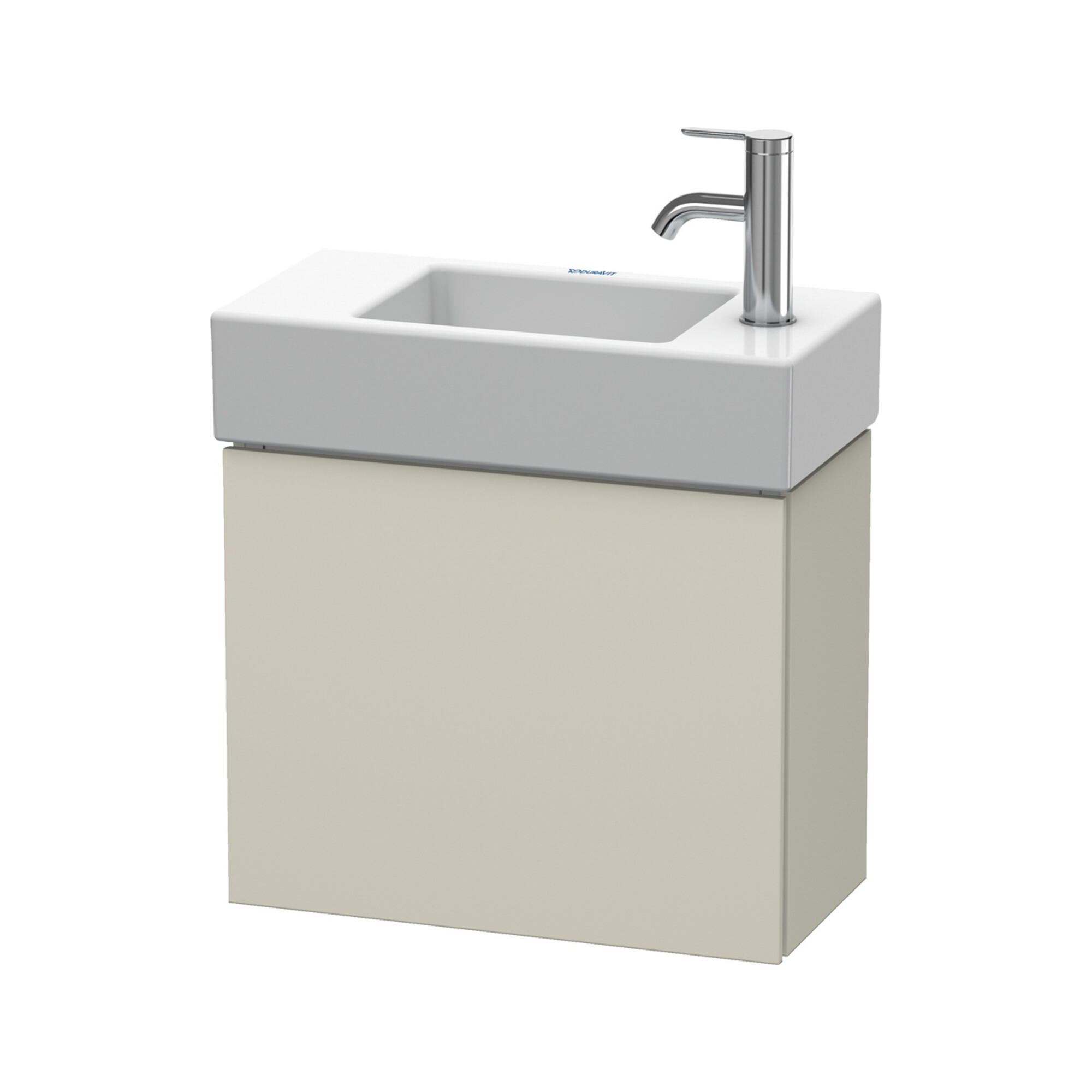 Duravit Waschtischunterschrank L-Cube 48x24x40cm, wandhängend, Tür re, taupe matt