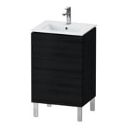 Duravit Waschtischunterschrank L-Cube 52x42,1x70,4cm, 2 Ausz., steh., Ei sw
