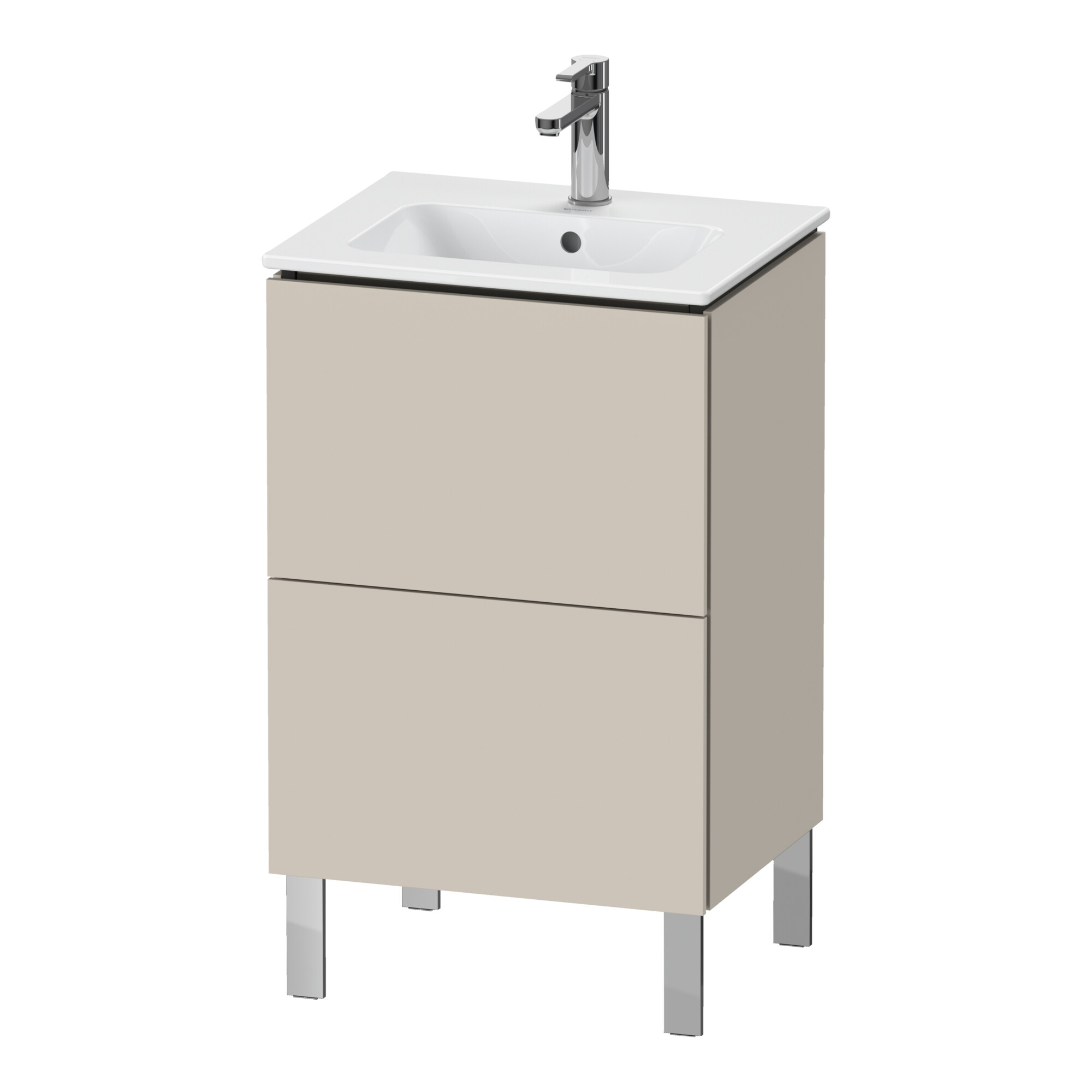 Duravit Waschtischunterschrank L-Cube 52x42,1x70,4cm, 2 Ausz., steh., Tau matt