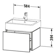 Duravit Waschtischunterschrank L-Cube 58,4x 45,9cm, bas. ma, 1 Ausz., wandhängend-4