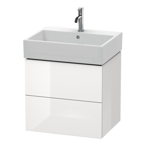 Duravit Waschtischunterschrank L-Cube 58,4x 45,9cm, bas. ma, 2 Schub., wandhängend