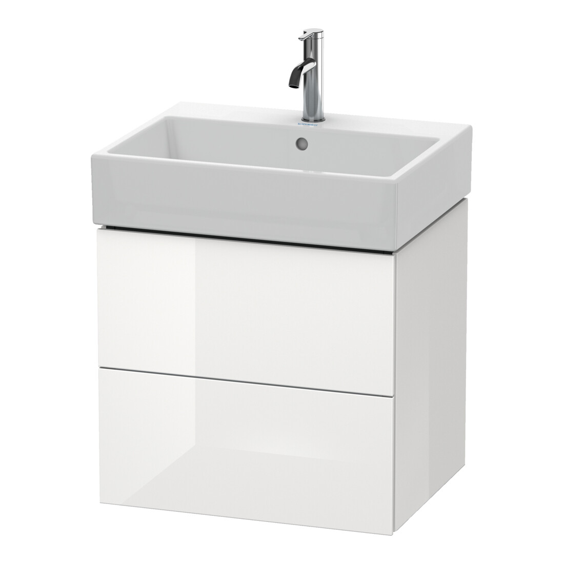Duravit Waschtischunterschrank L-Cube 58,4x 45,9cm, bas. ma, 2 Schub., wandhängend