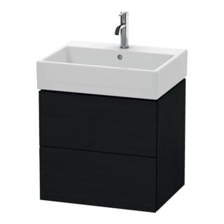 Duravit Waschtischunterschrank L-Cube 58,4x 45,9cm, Ei sw, 2 Schubk., wandhängend