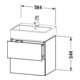 Duravit Waschtischunterschrank L-Cube 58,4x 45,9cm, gra matt, 2 Schub., wandhängend