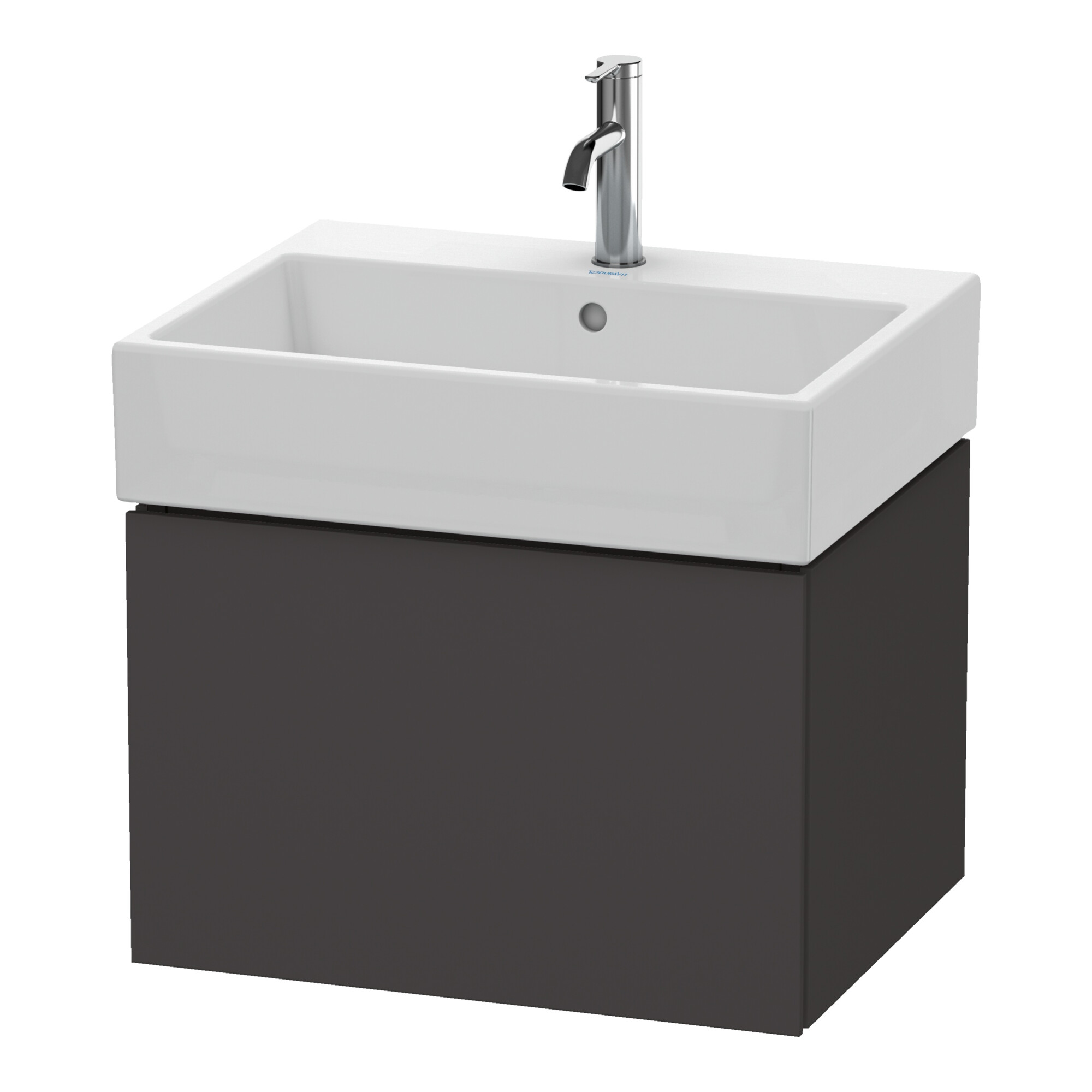 Duravit Waschtischunterschrank L-Cube 58,4x 45,9cm, graph matt, 1 Ausz., wandhängend