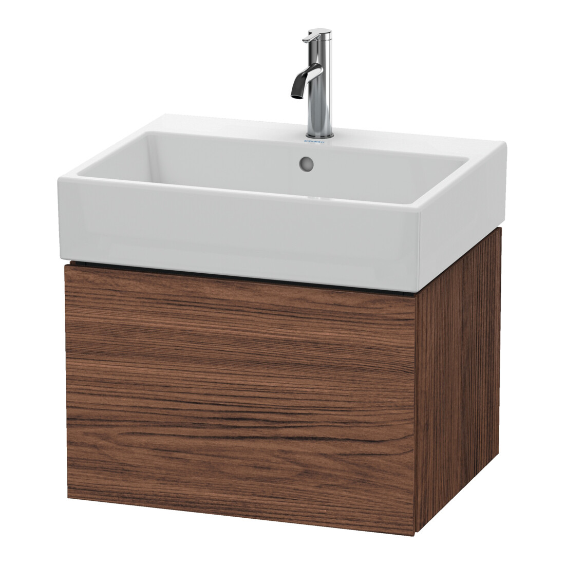 Duravit Waschtischunterschrank L-Cube 58,4x 45,9cm, Nussb dkl., 1 Ausz., wandhängend
