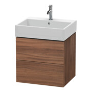 Duravit Waschtischunterschrank L-Cube 58,4x 45,9cm, Nussb Nat, 2 Schub., wandhängend