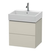 Duravit Waschtischunterschrank L-Cube 58,4x 45,9cm, Tau matt, 2 Schub., wandhängend