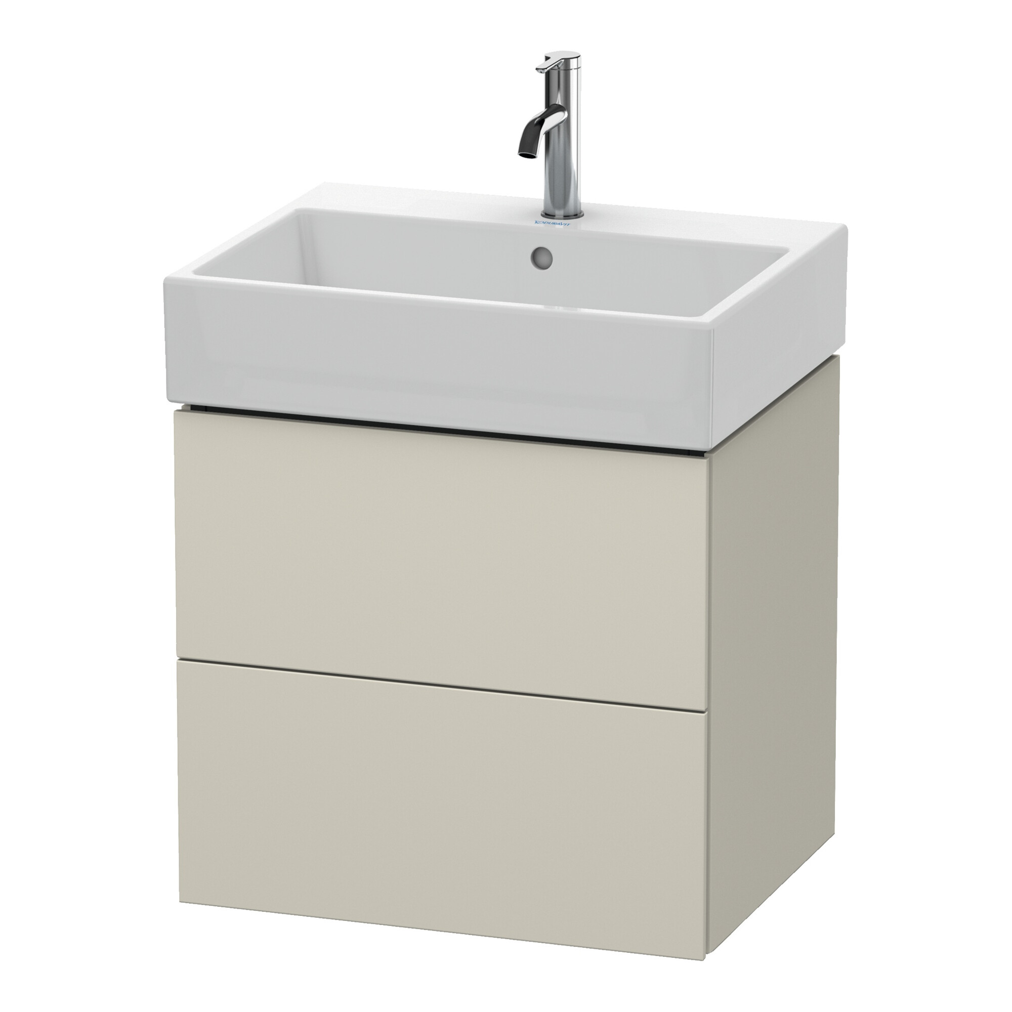 Duravit Waschtischunterschrank L-Cube 58,4x 45,9cm, Tau matt, 2 Schub., wandhängend