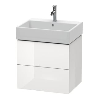 Duravit Waschtischunterschrank L-Cube 58,4x 45,9cm, we. hgl, 2 Schub., wandhängend