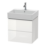 Duravit Waschtischunterschrank L-Cube 58,4x 45,9cm, we. hgl, 2 Schub., wandhängend-1