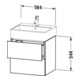 Duravit Waschtischunterschrank L-Cube 58,4x 45,9cm, we. hgl, 2 Schub., wandhängend