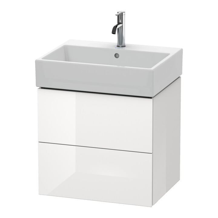 Duravit Waschtischunterschrank L-Cube 58,4x 45,9cm, we. ma, 2 Schub., wandhängend