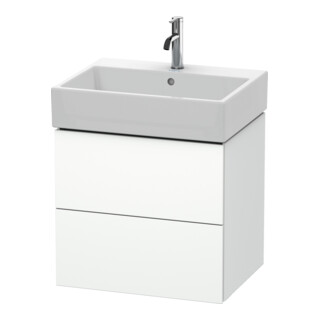 Duravit Waschtischunterschrank L-Cube 58,4x 45,9cm, we. matt, 2 Schub., wandhängend