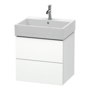 Duravit Waschtischunterschrank L-Cube 58,4x 45,9cm, we. matt, 2 Schub., wandhängend