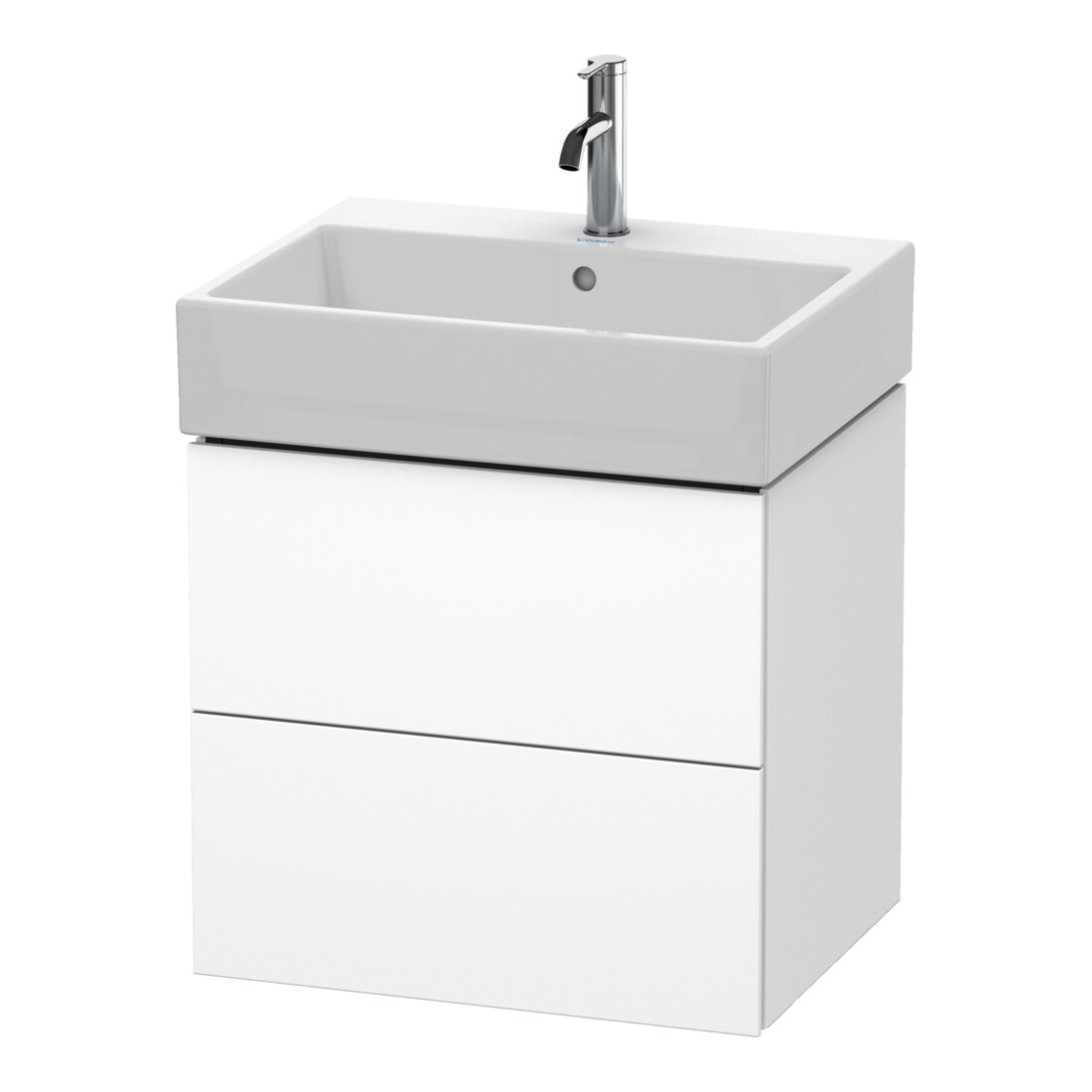 Duravit Waschtischunterschrank L-Cube 58,4x 45,9cm, we. matt, 2 Schub., wandhängend
