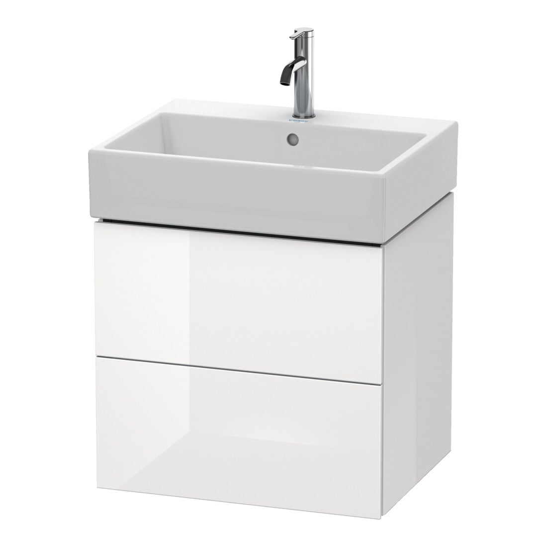 Duravit Waschtischunterschrank L-Cube 58,4x 45,9cm, we. matt, 2 Schub., wandhängend