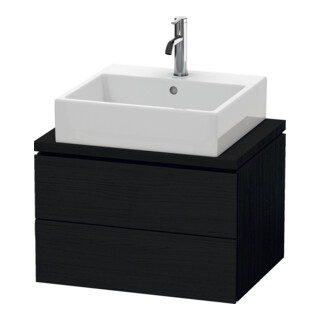 Duravit Waschtischunterschrank L-Cube 62x47,7cm, Ei sw, f Kons, 2 Schubkästen