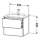 Duravit Waschtischunterschrank L-Cube 62x48,1cm, bas. ma, 2 Schub., wandhängend