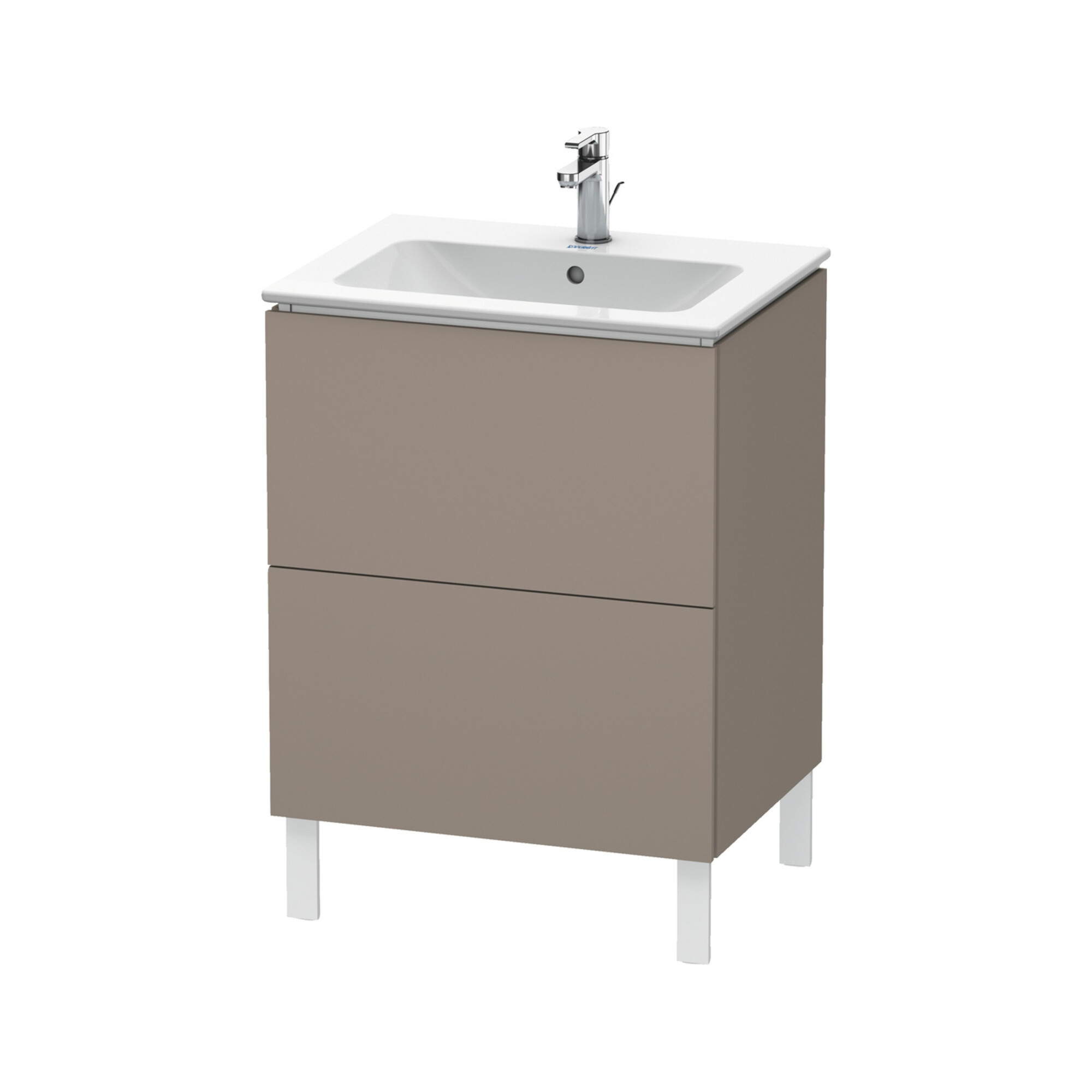 Duravit Waschtischunterschrank L-Cube 62x48,1cm, bas. matt, 2 Auszüge, stehend