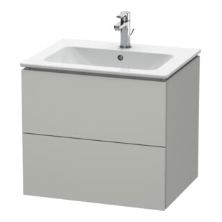 Duravit Waschtischunterschrank L-Cube 62x48,1cm, betongr ma, 2 Schub., wandhängend