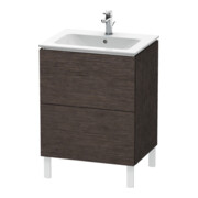Duravit Waschtischunterschrank L-Cube 62x48,1cm, Ei dkl. geb., 2 Ausz., steh.