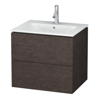 Duravit Waschtischunterschrank L-Cube 62x48,1cm, Ei dkl. geb., 2 Schub., wandhängend