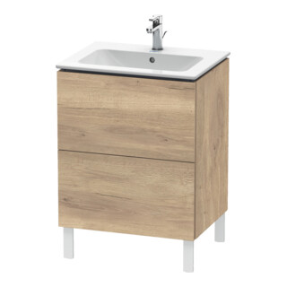 Duravit Waschtischunterschrank L-Cube 62x48,1cm, Ei marm., 2 Auszüge, stehend