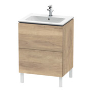 Duravit Waschtischunterschrank L-Cube 62x48,1cm, Ei marm., 2 Auszüge, stehend