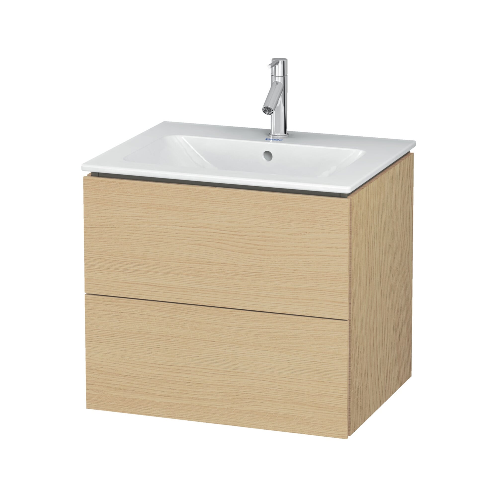 Duravit Waschtischunterschrank L-Cube 62x48,1cm, Ei Nat, 2 Schubk., wandhängend