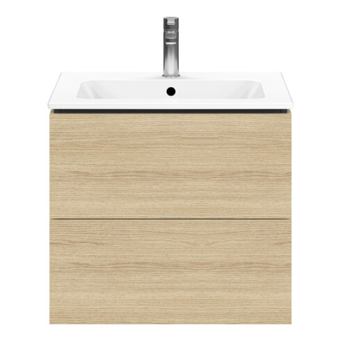 Duravit Waschtischunterschrank L-Cube 62x48,1cm, Ei Nat, 2 Schubk., wandhängend