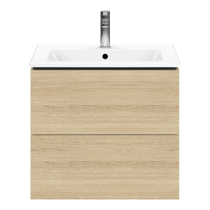 Duravit Waschtischunterschrank L-Cube 62x48,1cm, Ei Nat, 2 Schubk., wandhängend