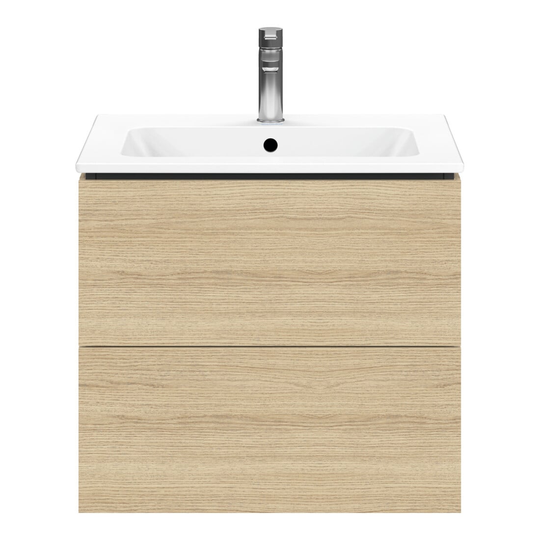 Duravit Waschtischunterschrank L-Cube 62x48,1cm, Ei Nat, 2 Schubk., wandhängend