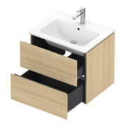 Duravit Waschtischunterschrank L-Cube 62x48,1cm, Ei Nat, 2 Schubk., wandhängend-5