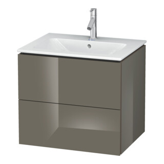 Duravit Waschtischunterschrank L-Cube 62x48,1cm, flan. Gr hgl, 2 Schub., wandhängend