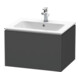 Duravit Waschtischunterschrank L-Cube 62x48,1cm, graph ma, 1 Ausz., wandhängend-1