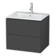 Duravit Waschtischunterschrank L-Cube 62x48,1cm, graph ma, 2 Schub., wandhängend-1