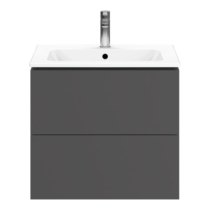 Duravit Waschtischunterschrank L-Cube 62x48,1cm, graph ma, 2 Schub., wandhängend