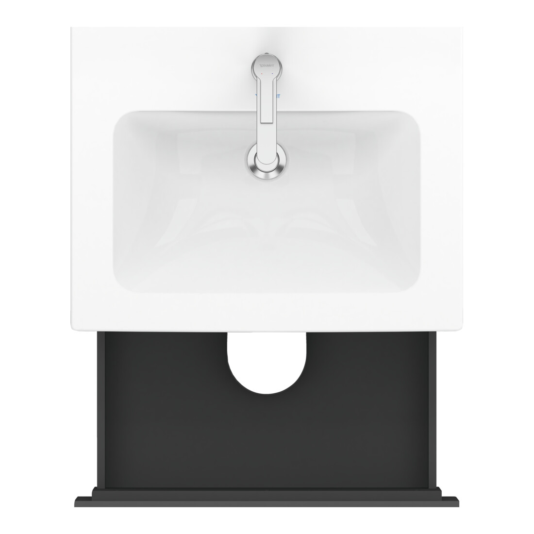 Duravit Waschtischunterschrank L-Cube 62x48,1cm, graph ma, 2 Schub., wandhängend