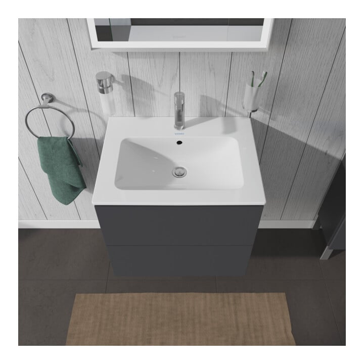 Duravit Waschtischunterschrank L-Cube 62x48,1cm, graph ma, 2 Schub., wandhängend