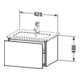 Duravit Waschtischunterschrank L-Cube 62x48,1cm, graph matt, 1 Ausz., wandhängend