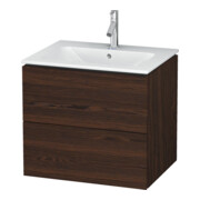 Duravit Waschtischunterschrank L-Cube 62x48,1cm, Nussb geb., 2 Schub., wandhängend