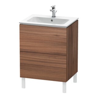 Duravit Waschtischunterschrank L-Cube 62x48,1cm, Nussb Nat, 2 Auszüge, stehend